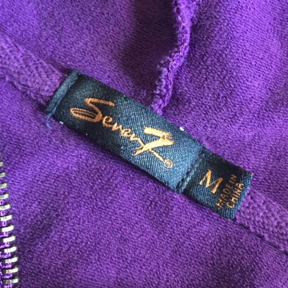 SEVEN7 Hooded Zip Up Hoodie Embellished M - Picture 7 of 7